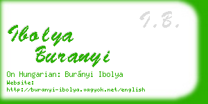 ibolya buranyi business card